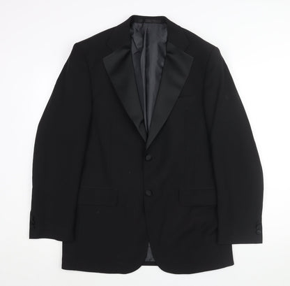 Mens UK Size 40 Marks and Spencer Regular Black Suit Tuxedo