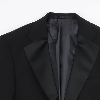Mens UK Size 40 Marks and Spencer Regular Black Suit Tuxedo