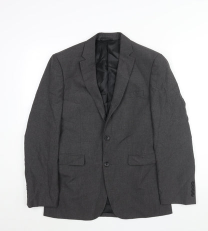 Mens UK Size 36 Burton Regular Grey Suit Jacket