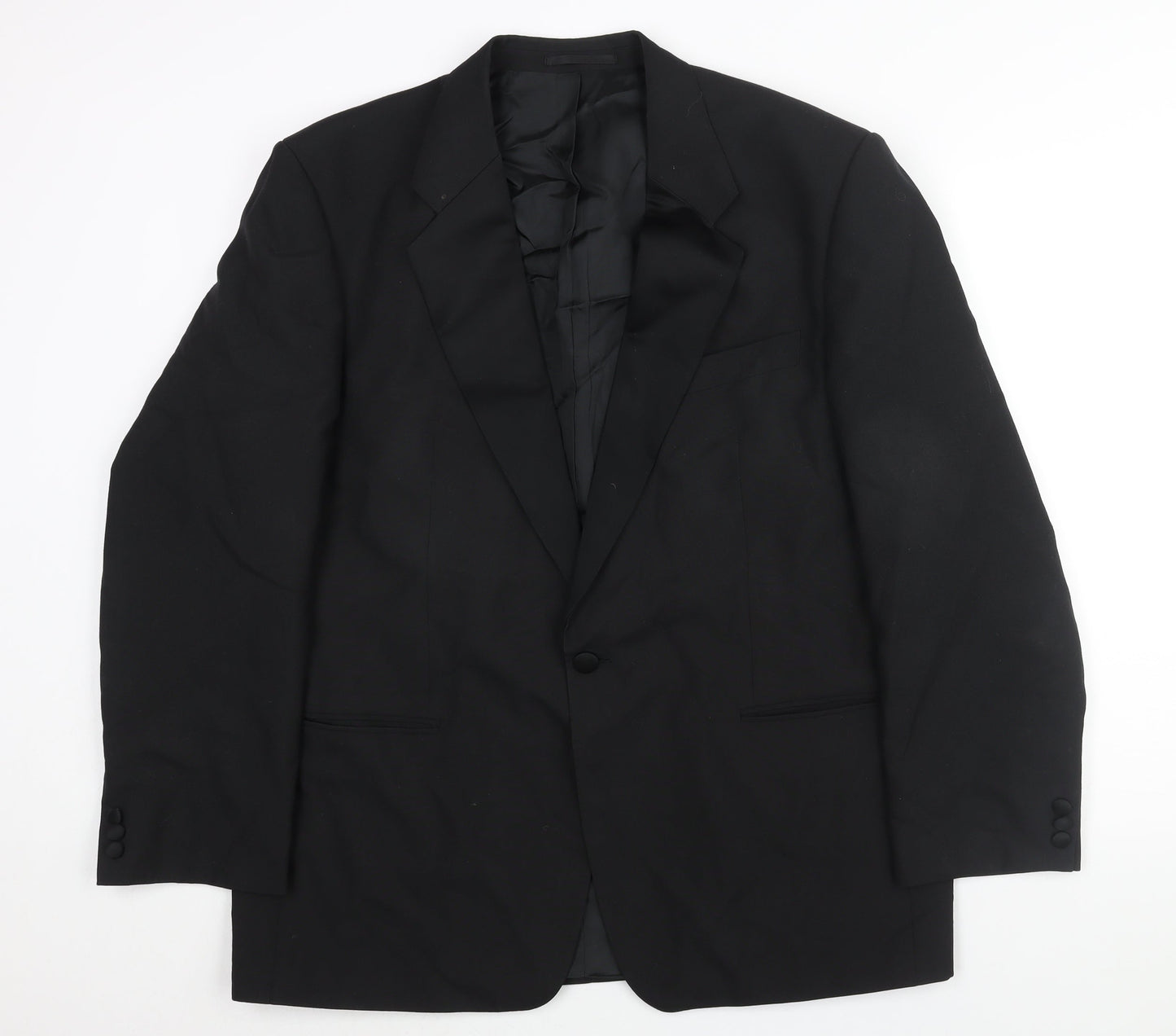 Mens UK Size 44 St Michael Regular Black Suit Tuxedo