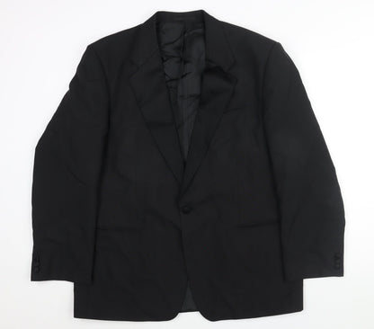 Mens UK Size 44 St Michael Regular Black Suit Tuxedo