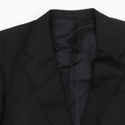 Mens UK Size 44 St Michael Regular Black Suit Tuxedo