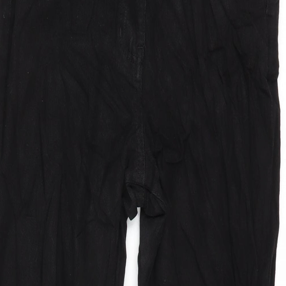 Parisian Womens Black Cotton Tapered Jeans Size 8 L27 in Regular Zip