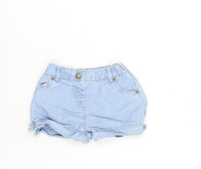 TU Girls Blue Polyester Capri Jeans Size 12-18 Months Snap