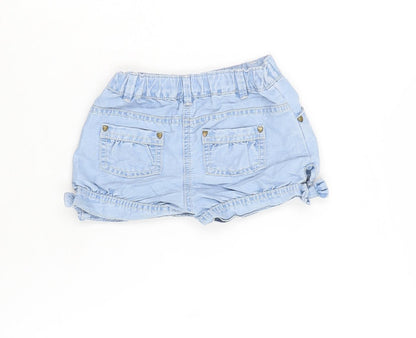 TU Girls Blue Polyester Capri Jeans Size 12-18 Months Snap