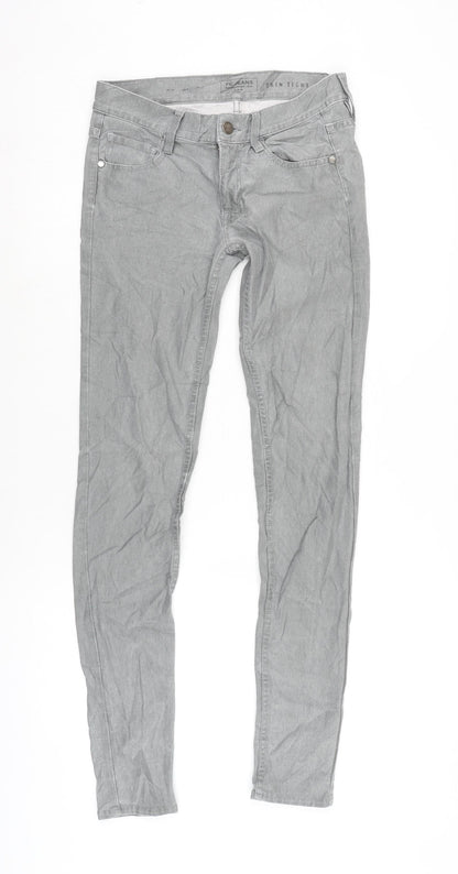 FC Womens Grey Cotton Blend Tapered Jeans Size 10 L31 in Regular Zip