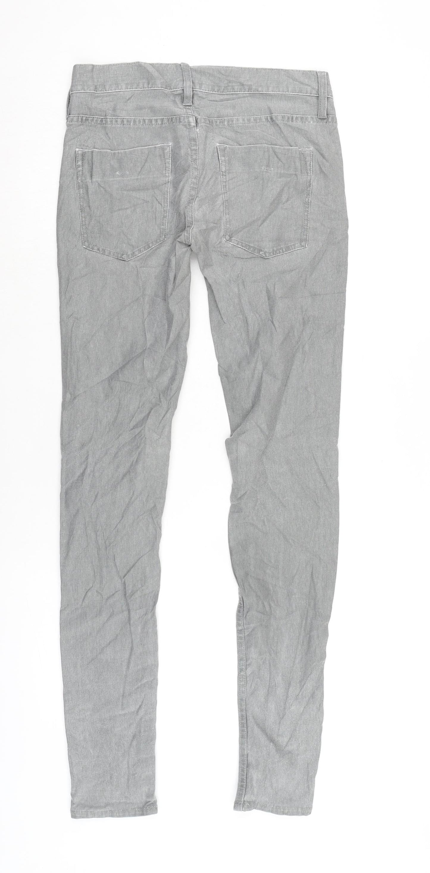 FC Womens Grey Cotton Blend Tapered Jeans Size 10 L31 in Regular Zip