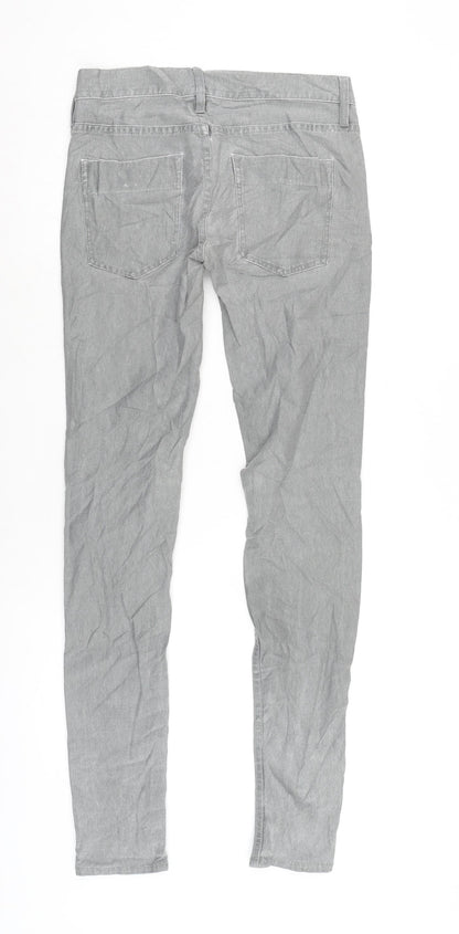 FC Womens Grey Cotton Blend Tapered Jeans Size 10 L31 in Regular Zip
