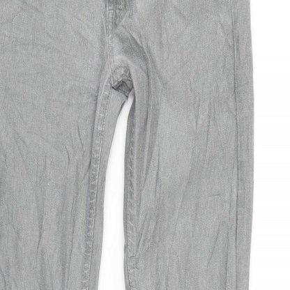 FC Womens Grey Cotton Blend Tapered Jeans Size 10 L31 in Regular Zip