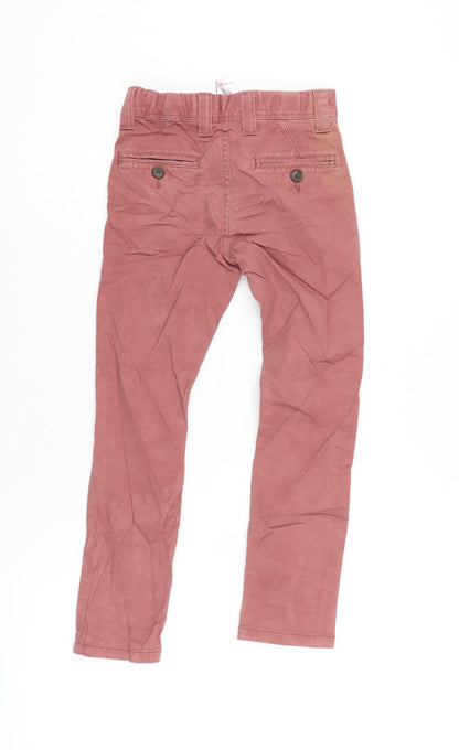 NEXT Girls Pink Cotton Straight Jeans Size 5 Years L21 in Regular Zip