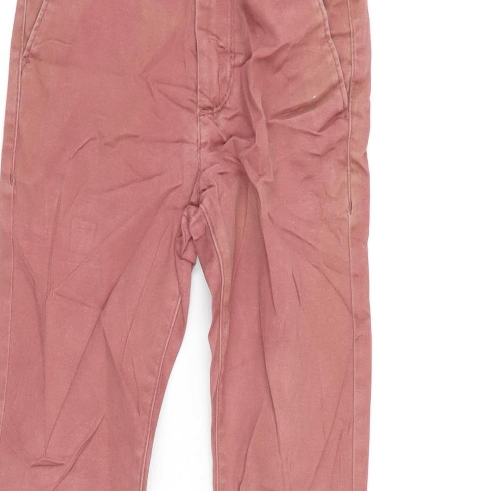 NEXT Girls Pink Cotton Straight Jeans Size 5 Years L21 in Regular Zip