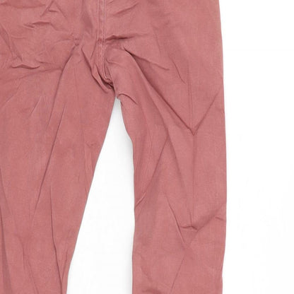 NEXT Girls Pink Cotton Straight Jeans Size 5 Years L21 in Regular Zip