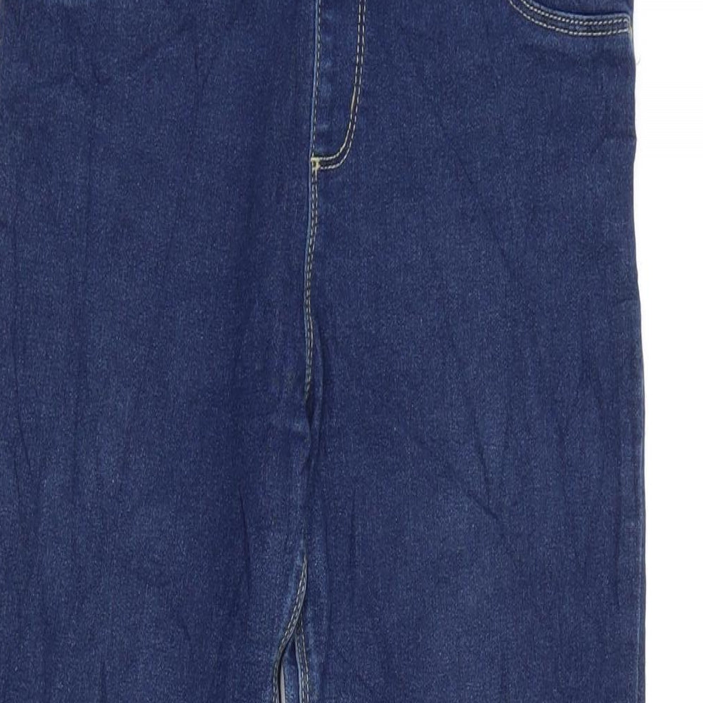 Denim & Co. Girls Blue Ikat Cotton Jegging Jeans Size 12-13 Years L27.5 in Regular
