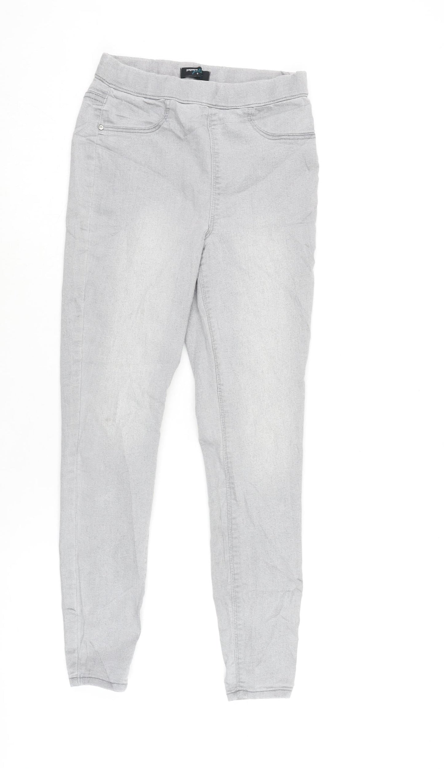 Womens UK Size 6 Papaya Regular Fit Jegging Grey Jeans