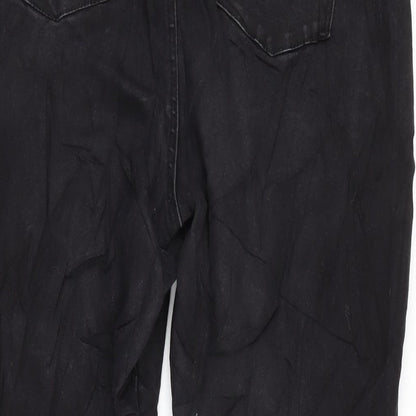 Denim & Co. Womens Grey Cotton Blend Tapered Jeans Size 20 L27 in Regular Zip