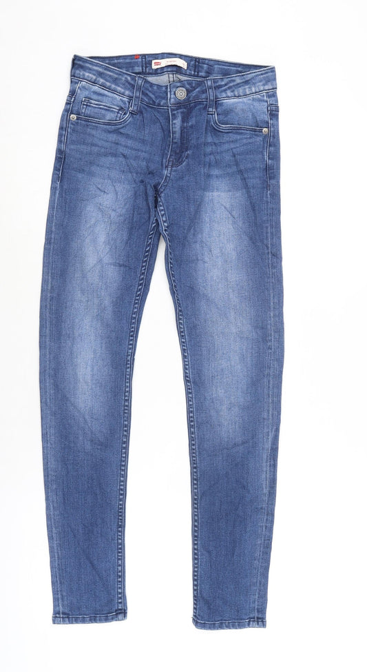 Levis Womens Blue Cotton Skinny Jeans Size 26 L27 in Regular Zip