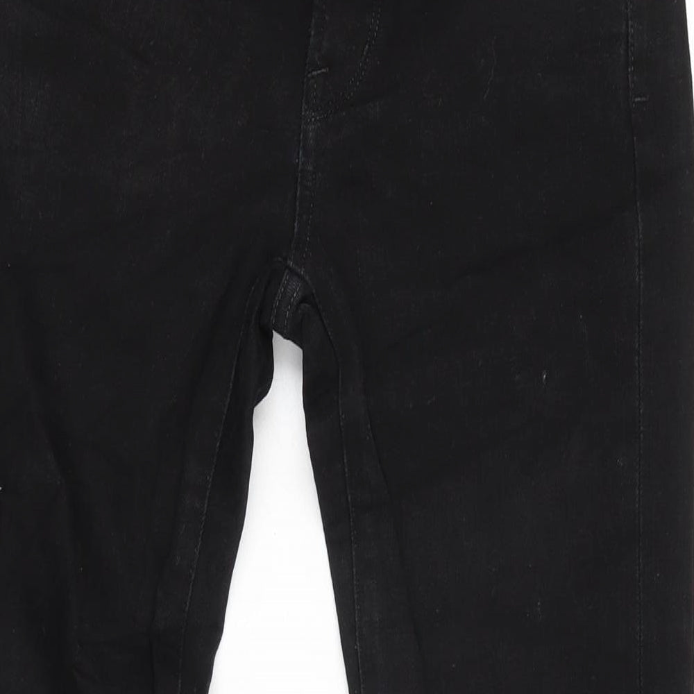 Jerome Denim Womens Black Cotton Blend Straight Jeans Size 28 in L28 in Regular Zip