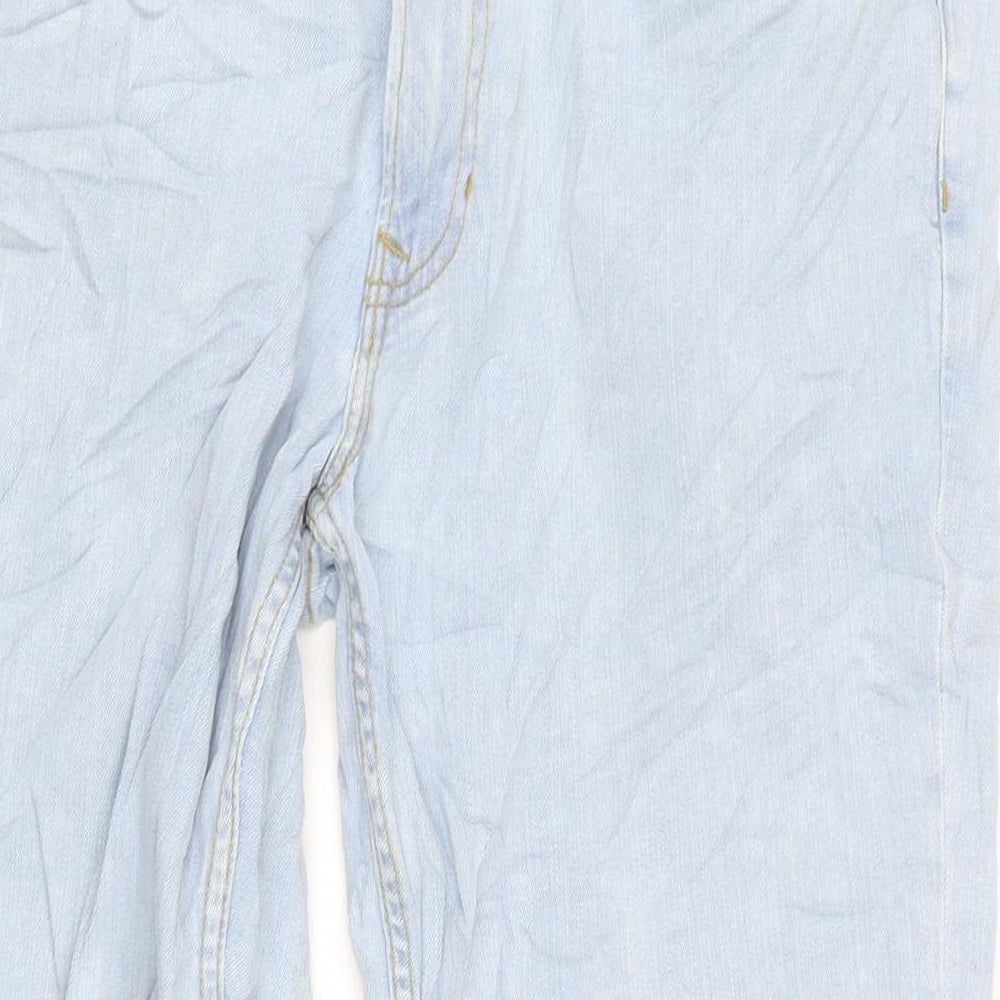 George Mens Blue Cotton Blend Straight Jeans Size 34 in L30 in Regular Zip