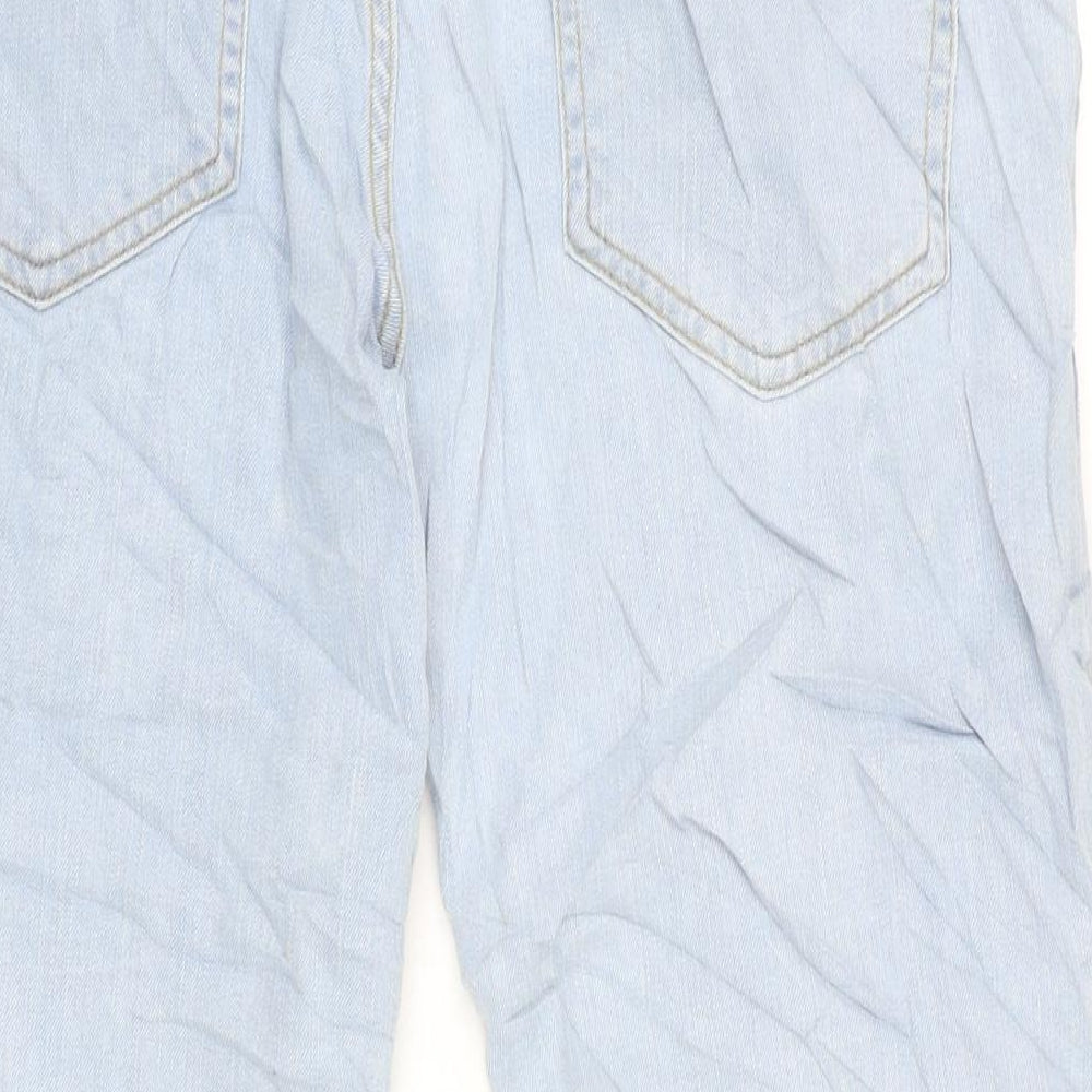 George Mens Blue Cotton Blend Straight Jeans Size 34 in L30 in Regular Zip