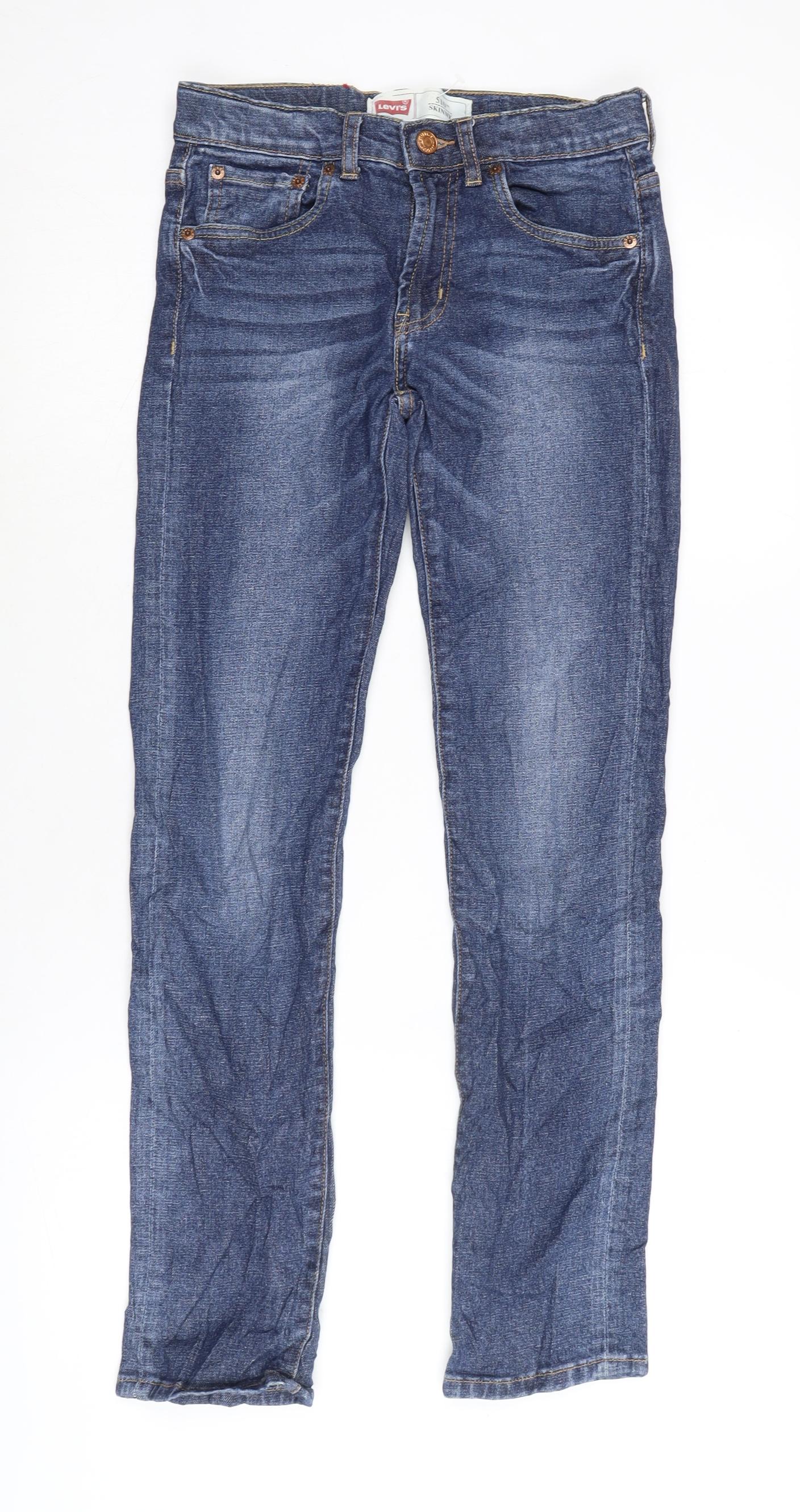 Levi's Womens Blue Cotton Skinny Jeans Size 26 in L28 in Regular Zip