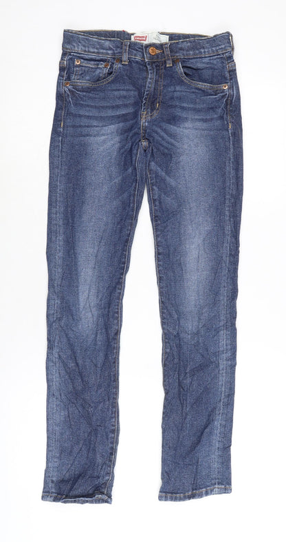 Levi's Womens Blue Cotton Skinny Jeans Size 26 in L28 in Regular Zip