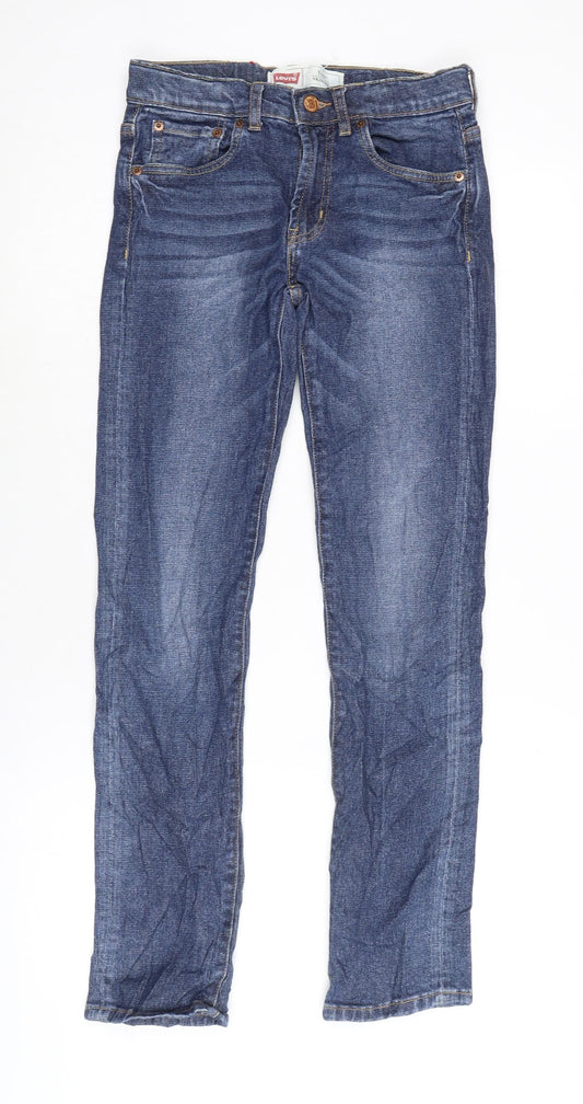 Levi's Womens Blue Cotton Skinny Jeans Size 26 in L28 in Regular Zip