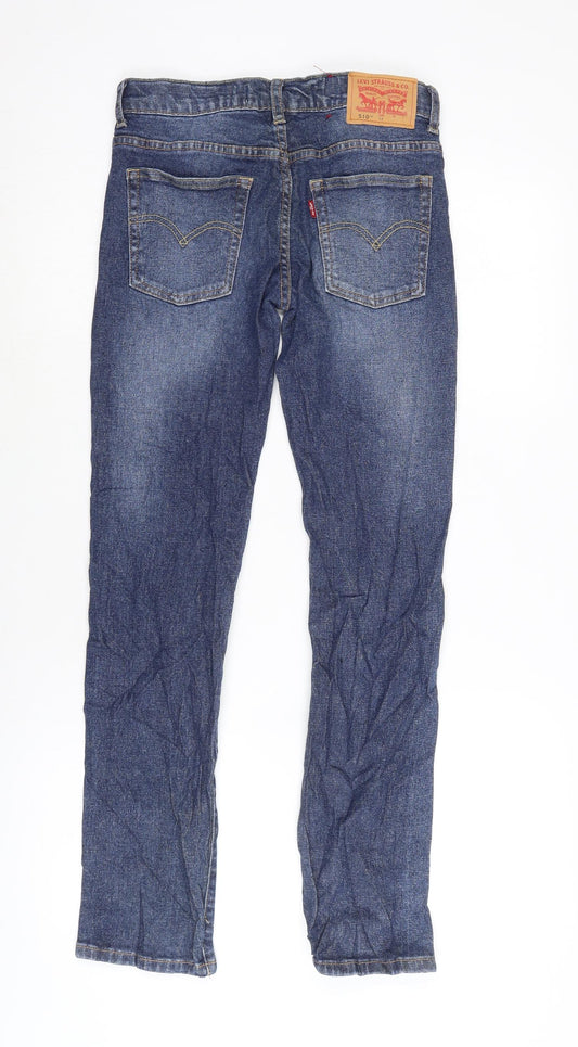 Levi's Womens Blue Cotton Skinny Jeans Size 26 in L28 in Regular Zip