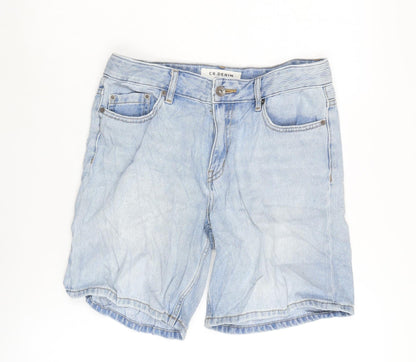 Country Road Womens Blue Cotton Bermuda Shorts Size 28 in Regular Zip
