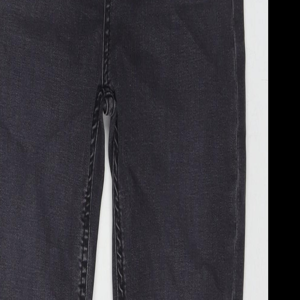 Marks and Spencer Womens Black Cotton Skinny Jeans Size 6 L28 in Regular Zip