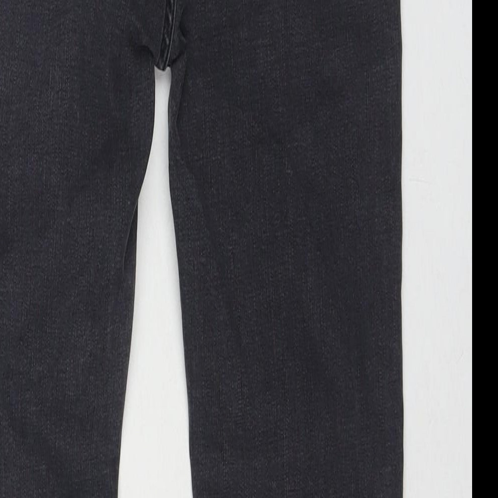 Marks and Spencer Womens Black Cotton Skinny Jeans Size 6 L28 in Regular Zip