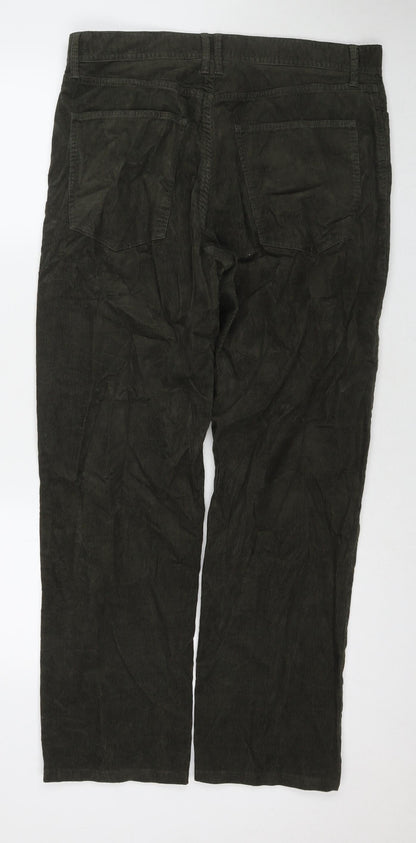 Womens UK Size 34 in Marks and Spencer Regular Fit Straight Green Jeans