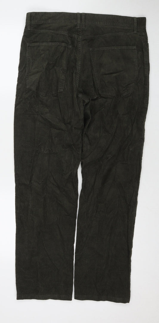 Womens UK Size 34 in Marks and Spencer Regular Fit Straight Green Jeans