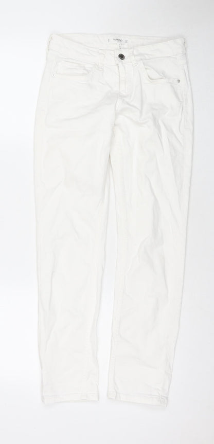 Womens UK Size 6 Marks and Spencer Regular Fit Skinny White Jeans