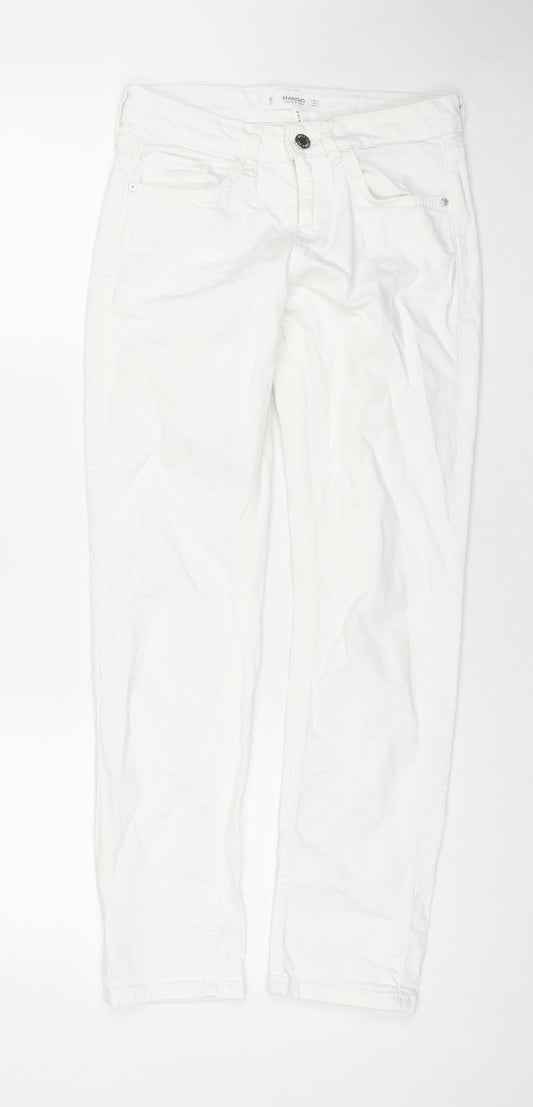 Womens UK Size 6 Marks and Spencer Regular Fit Skinny White Jeans