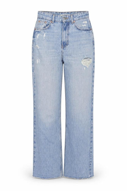 Womens UK Size 4 Pull&Bear Regular Fit Mom Blue Jeans