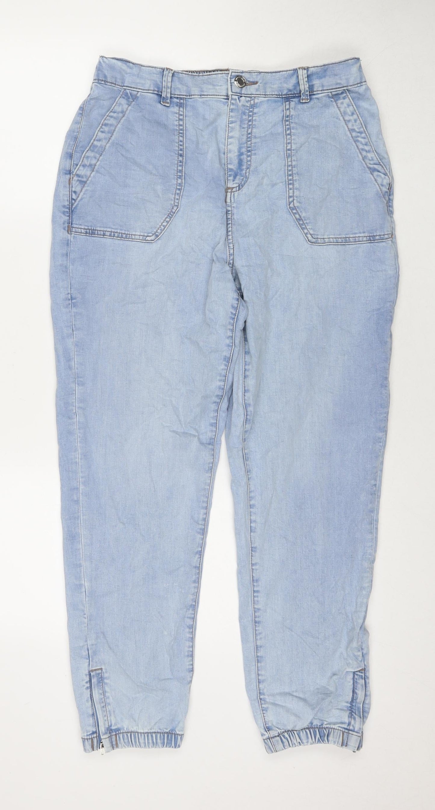 Womens UK Size 12 Marks and Spencer Regular Fit Tapered Blue Jeans