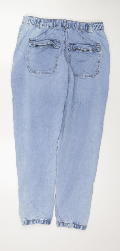 Womens UK Size 12 Marks and Spencer Regular Fit Tapered Blue Jeans