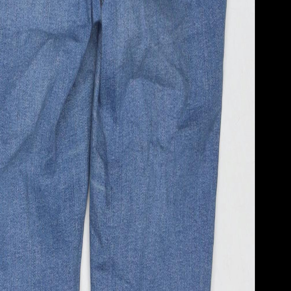 Denim & Co. Womens Blue Cotton Skinny Jeans Size 12 L25 in Regular Zip