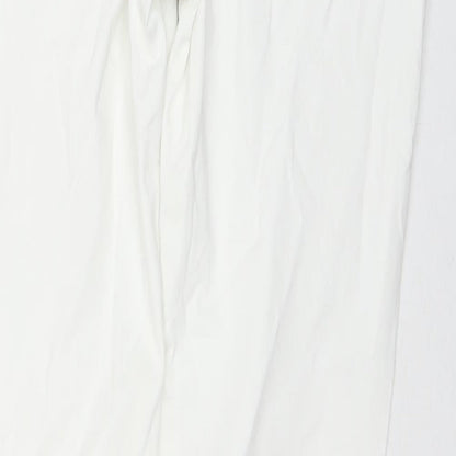 Betty&Co Womens White Cotton Straight Jeans Size 14 L28 in Regular Zip