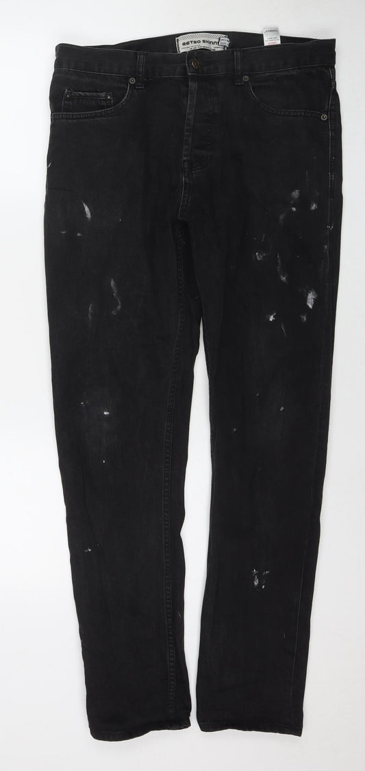 Mens UK Size 34 in Topman Regular Fit Skinny Blue Jeans