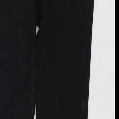 Zara Womens Black Cotton Skinny Jeans Size 8 L28 in Regular Zip