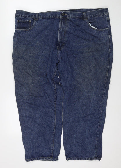 Blue Circle Mens Blue Cotton Straight Jeans Size 46 in L26 in Regular Zip
