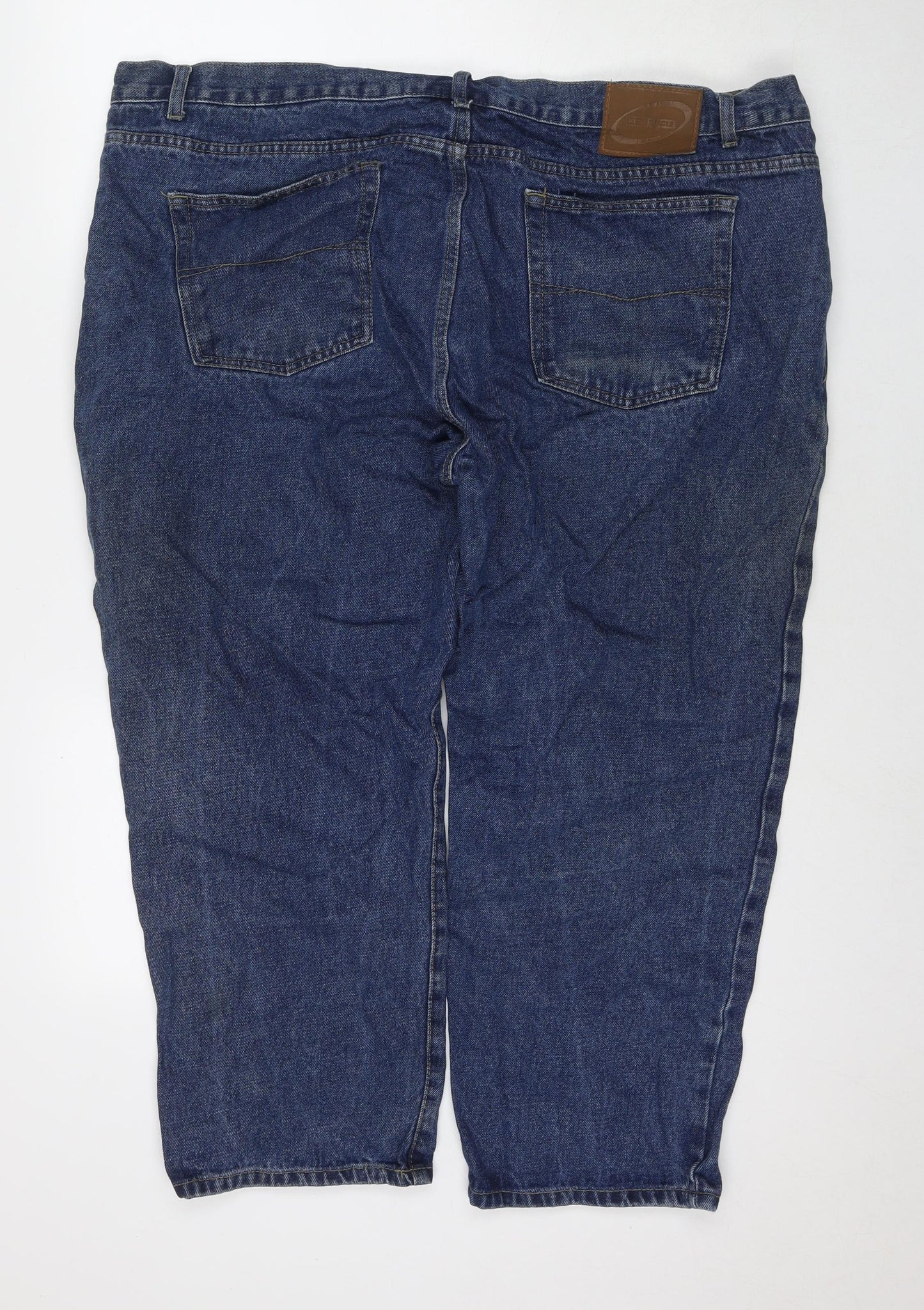Blue Circle Mens Blue Cotton Straight Jeans Size 46 in L26 in Regular Zip