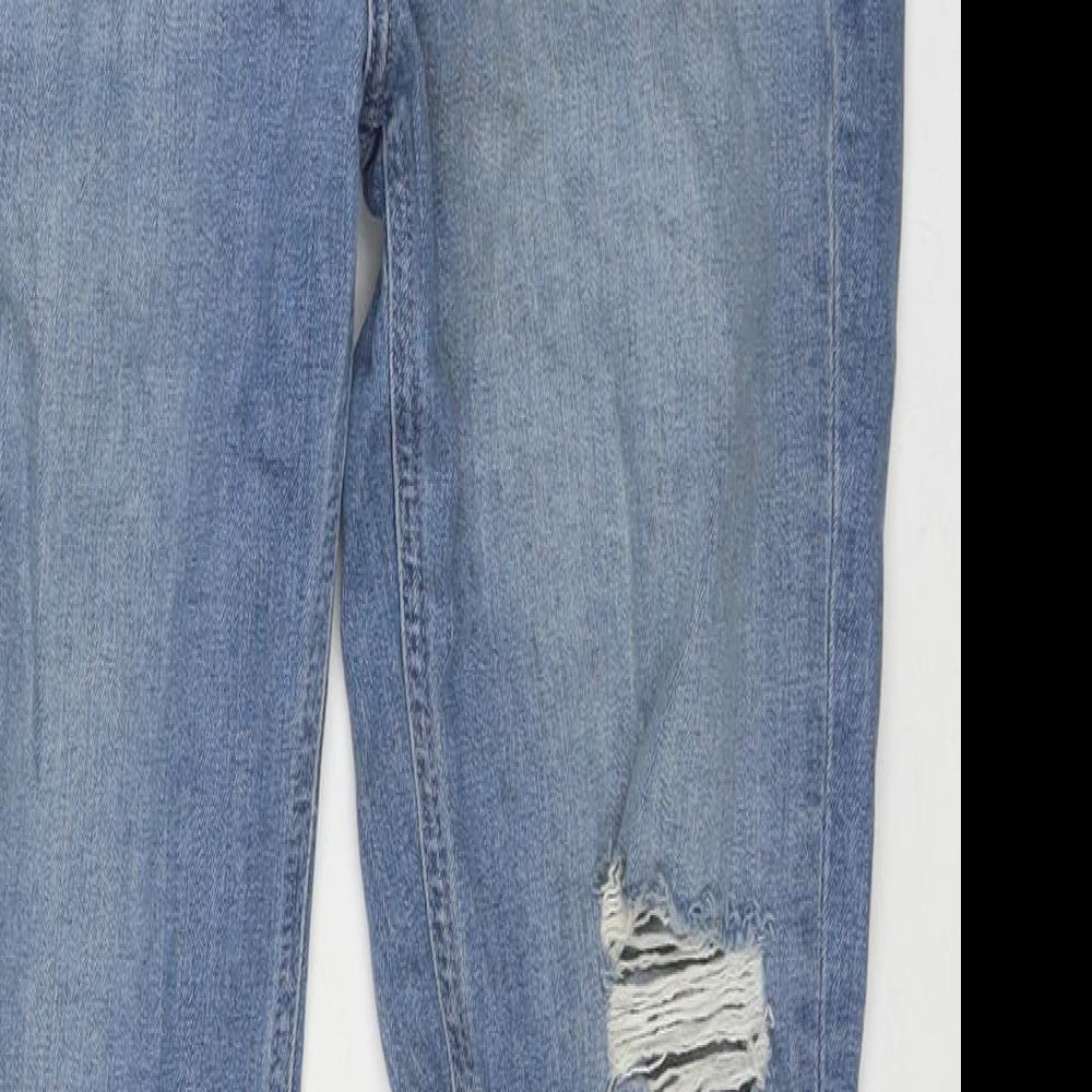 River Island Womens Blue Cotton Skinny Jeans Size 8 L27 in Regular Zip