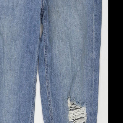 River Island Womens Blue Cotton Skinny Jeans Size 8 L27 in Regular Zip