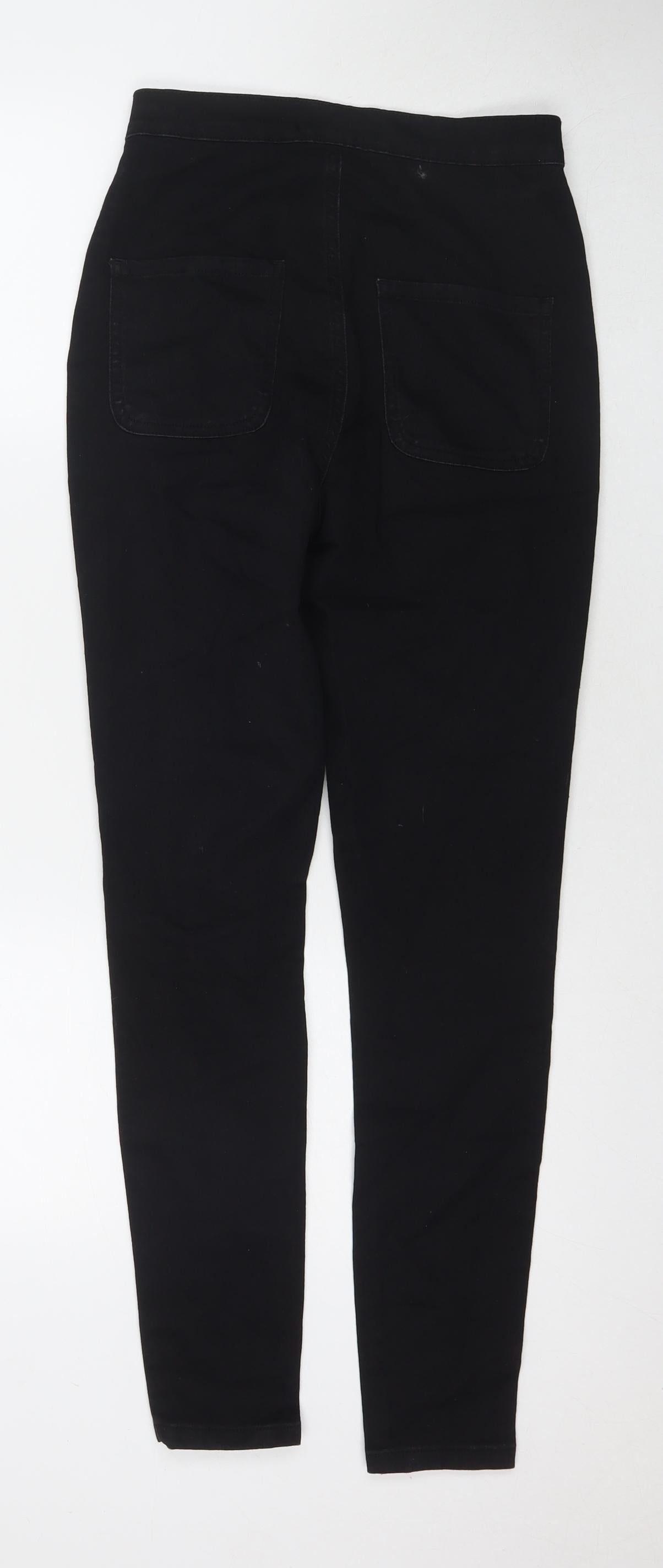 PRETTYLITTLETHING Womens Black Cotton Skinny Jeans Size 8 L29 in Regular Zip