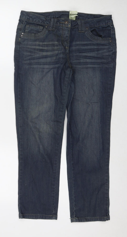 Womens UK Size 12 Camaieu Regular Fit Straight Blue Jeans