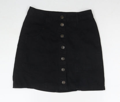 Womens UK Size 6 Stradivarius A-Line Denim Skirt