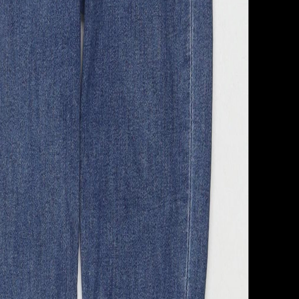 Mango Womens Blue Cotton Skinny Jeans Size 6 L30 in Regular Zip