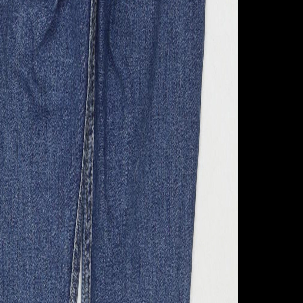 Mango Womens Blue Cotton Skinny Jeans Size 6 L30 in Regular Zip
